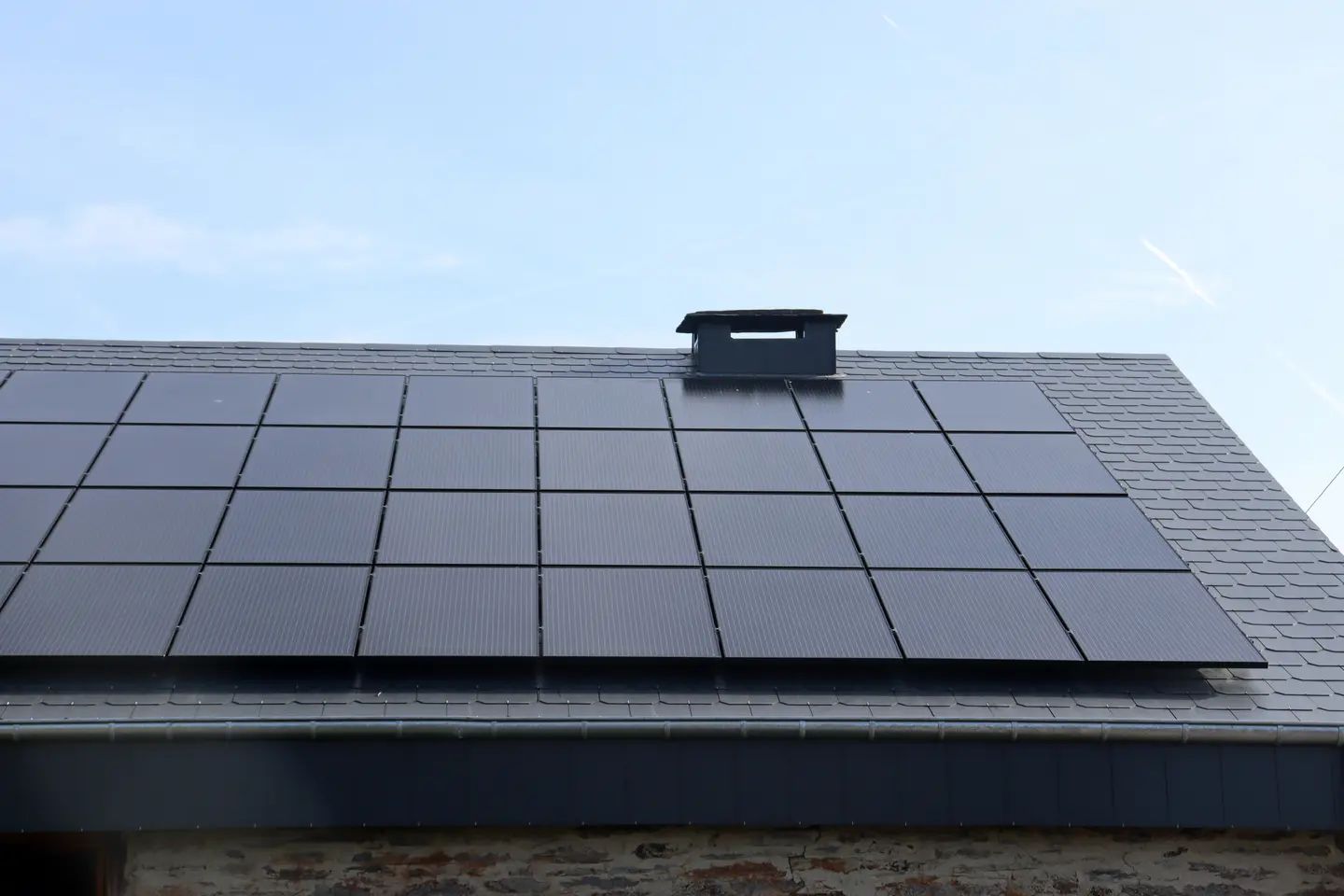 Completed residential solar installation